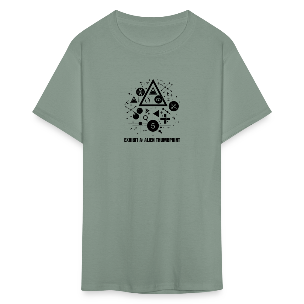 "Alien Thumbprint" Minimalist Unisex Classic T-Shirt - sage