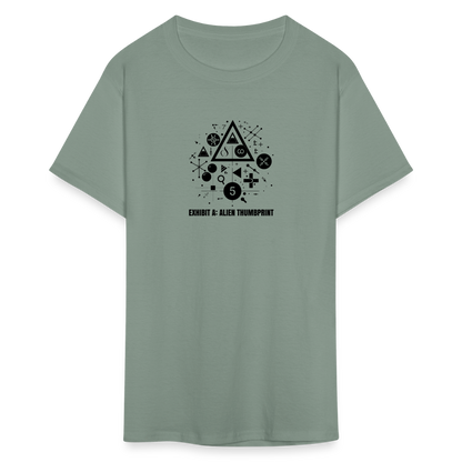 "Alien Thumbprint" Minimalist Unisex Classic T-Shirt - sage