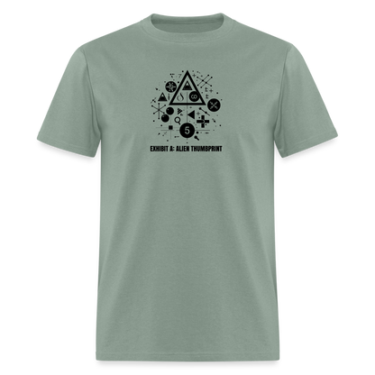 "Alien Thumbprint" Minimalist Unisex Classic T-Shirt - sage