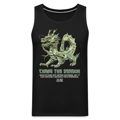 "Chase the Dragon" Origami Cash Men's Premium Tank Top - black