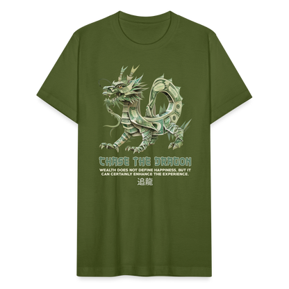 "Chase the Dragon" Origami Cash Unisex Jersey T-Shirt - olive