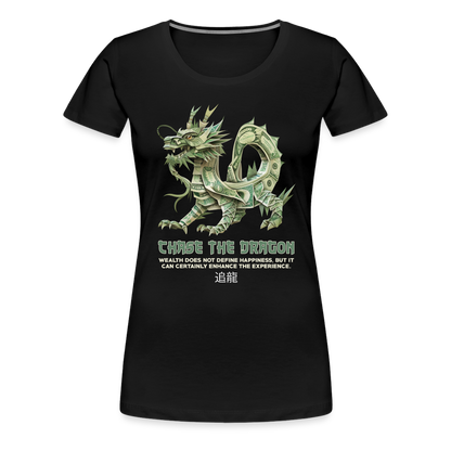 "Chase the Dragon" Origami Cash Women's Premium T-Shirt - black