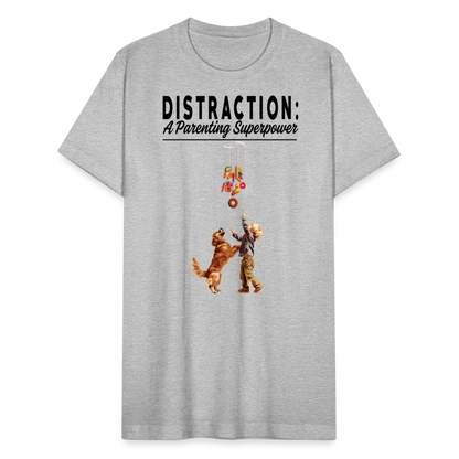 "Distraction: A Parenting Superpower" Unisex Jersey T-Shirt - heather gray