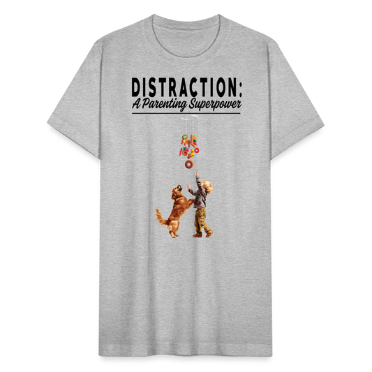 "Distraction: A Parenting Superpower" Unisex Jersey T-Shirt - heather gray