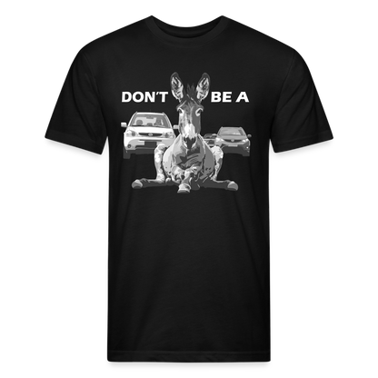 "Don't Be A" Jackass Blocking Traffic Men's Cotton/Poly T-Shirt - black