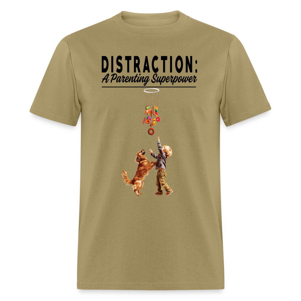 "Distraction: A Parenting Superpower" Unisex Classic T-Shirt - khaki