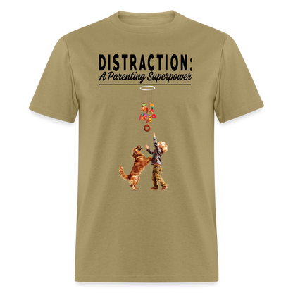 "Distraction: A Parenting Superpower" Unisex Classic T-Shirt - khaki