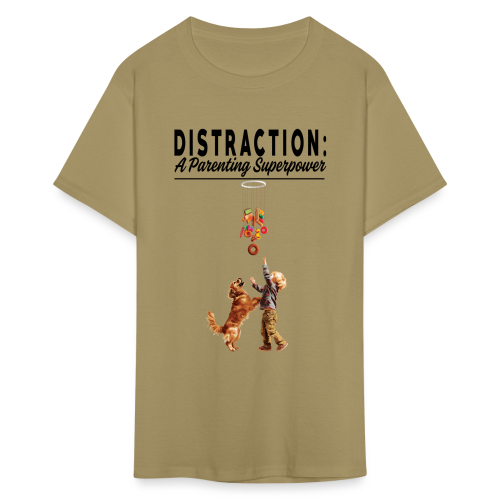 "Distraction: A Parenting Superpower" Unisex Classic T-Shirt - khaki