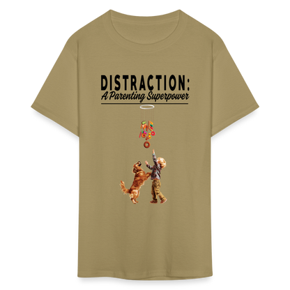 "Distraction: A Parenting Superpower" Unisex Classic T-Shirt - khaki