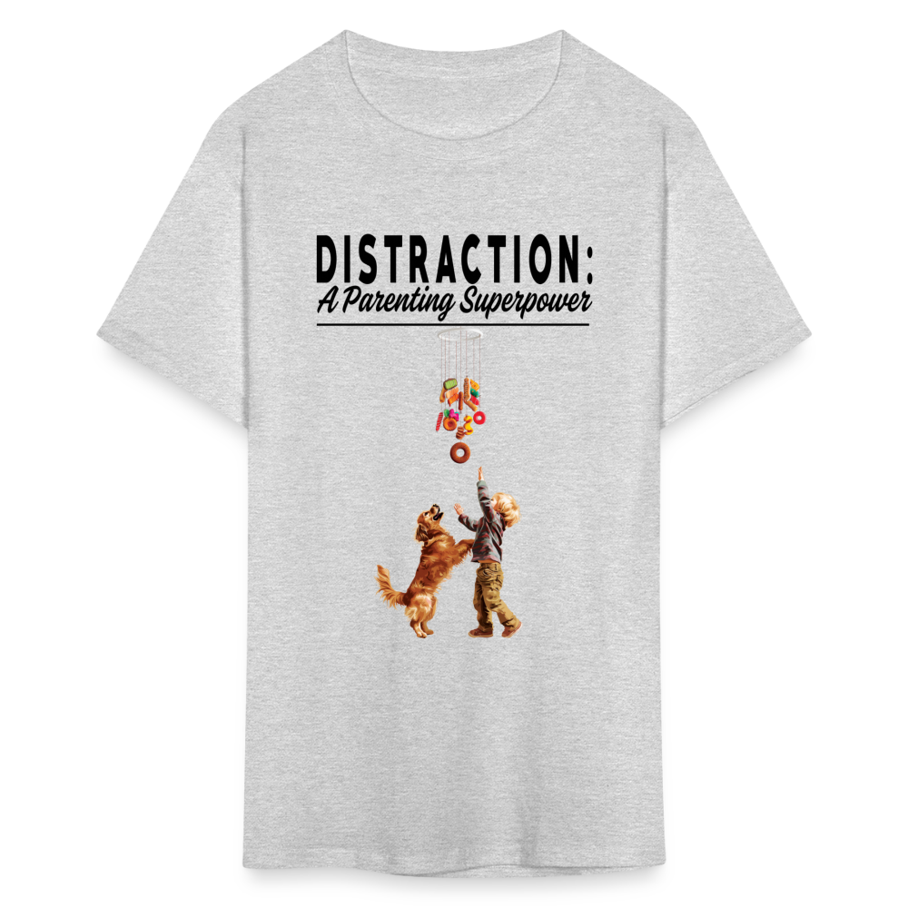 "Distraction: A Parenting Superpower" Unisex Classic T-Shirt - heather gray