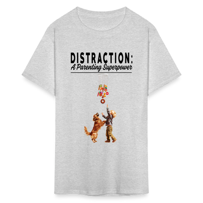 "Distraction: A Parenting Superpower" Unisex Classic T-Shirt - heather gray