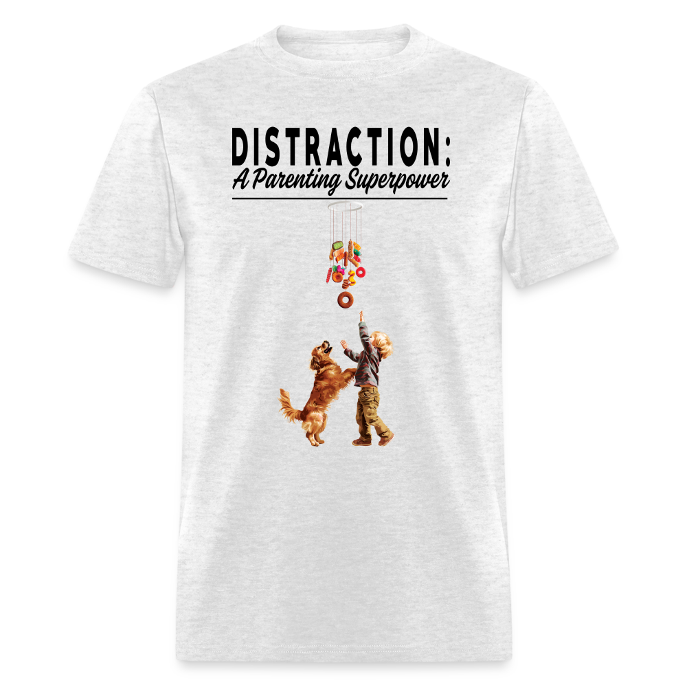 "Distraction: A Parenting Superpower" Unisex Classic T-Shirt - light heather gray