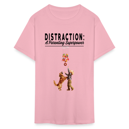 "Distraction: A Parenting Superpower" Unisex Classic T-Shirt - pink