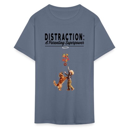 "Distraction: A Parenting Superpower" Unisex Classic T-Shirt - denim