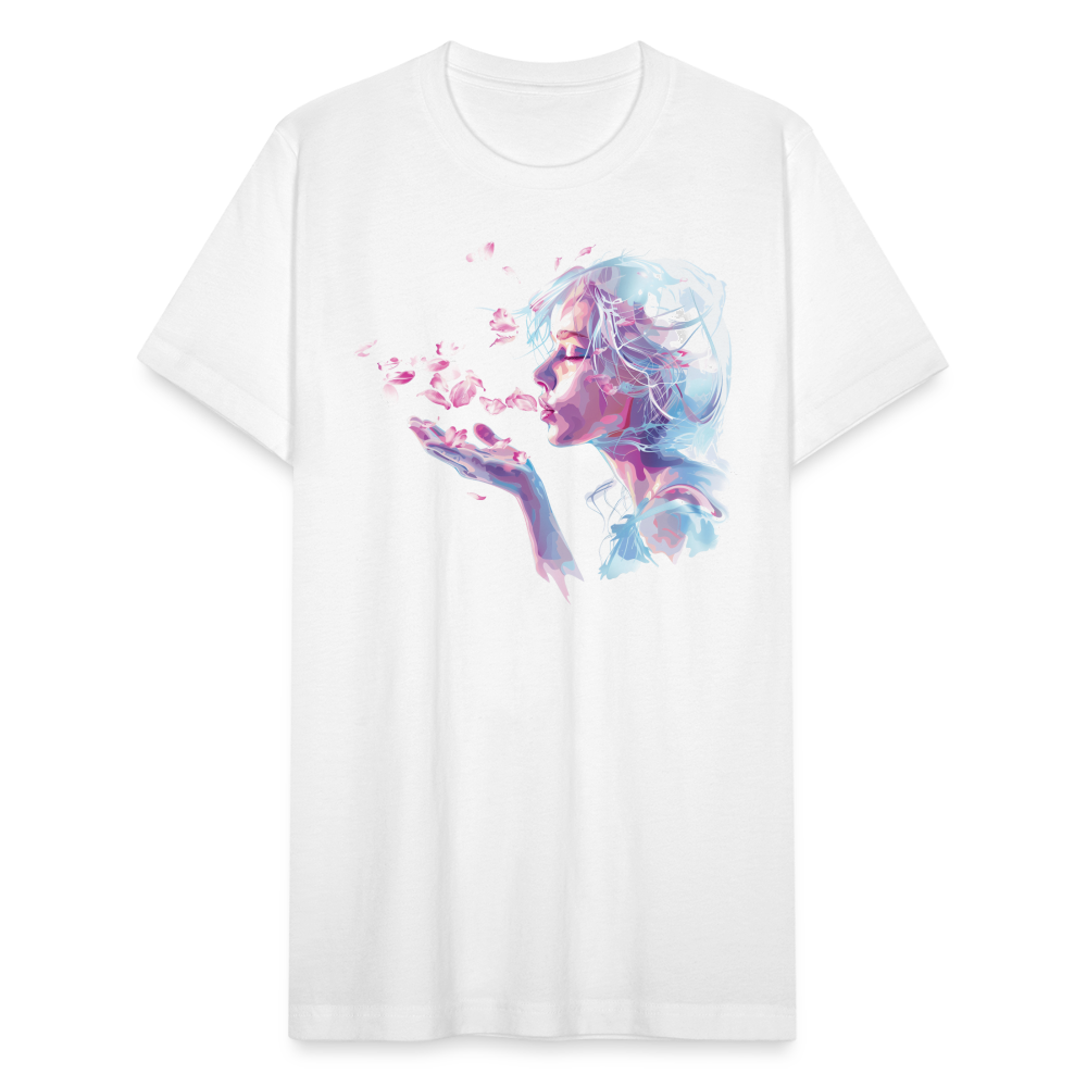 "Crystal" Breath of Rose Pedals Unisex Jersey T-Shirt - white