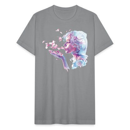 "Crystal" Breath of Rose Pedals Unisex Jersey T-Shirt - slate