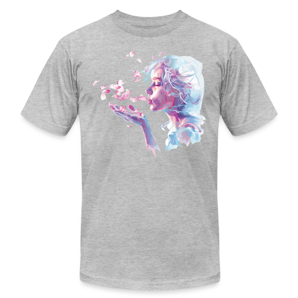 "Crystal" Breath of Rose Pedals Unisex Jersey T-Shirt - heather gray