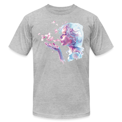 "Crystal" Breath of Rose Pedals Unisex Jersey T-Shirt - heather gray