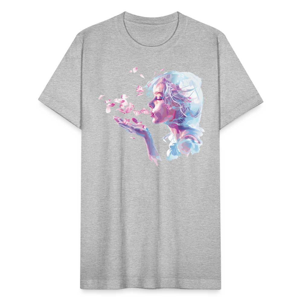 "Crystal" Breath of Rose Pedals Unisex Jersey T-Shirt - heather gray