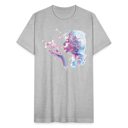 "Crystal" Breath of Rose Pedals Unisex Jersey T-Shirt - heather gray