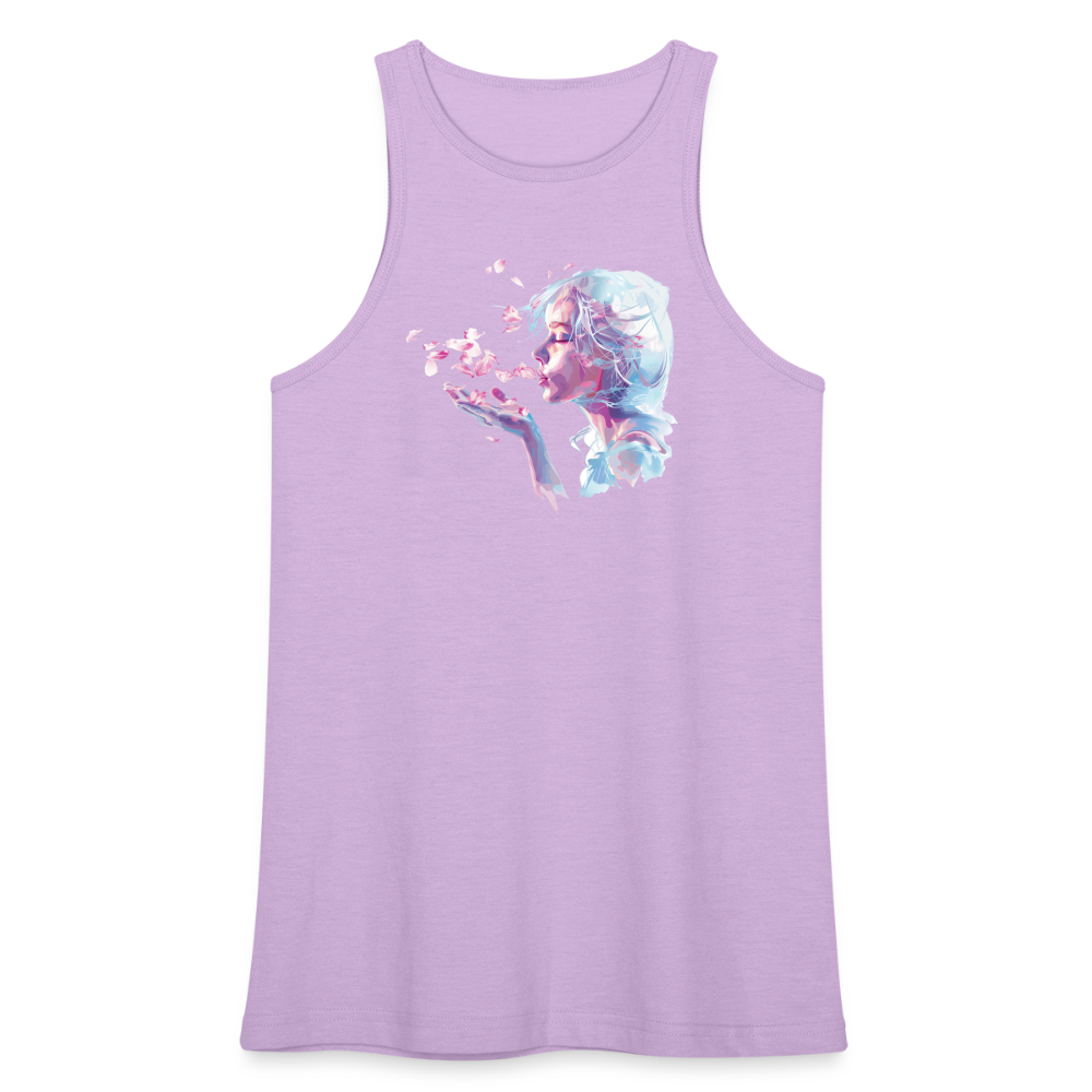 "Crystal" Breath of Rose Pedals Women’s Racerneck Tank - lilac