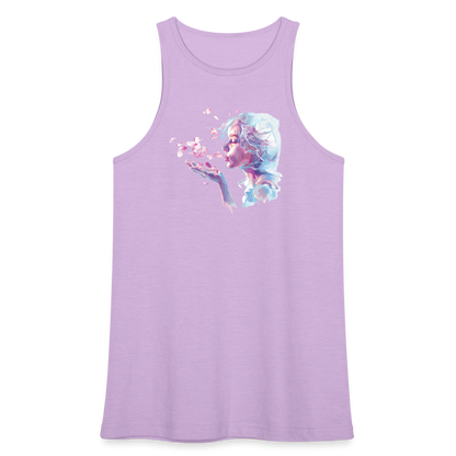 "Crystal" Breath of Rose Pedals Women’s Racerneck Tank - lilac