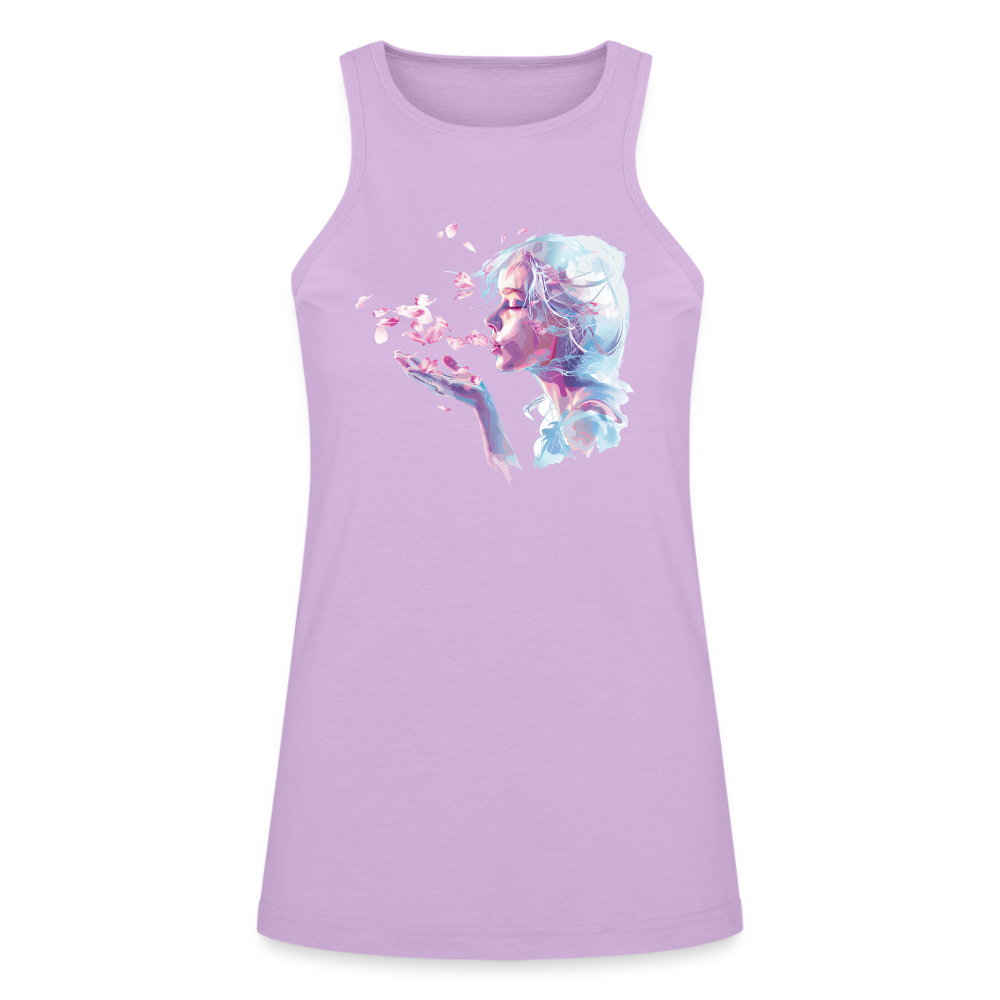 "Crystal" Breath of Rose Pedals Women’s Racerneck Tank - lilac