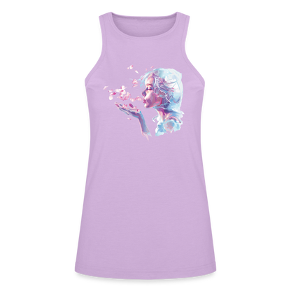 "Crystal" Breath of Rose Pedals Women’s Racerneck Tank - lilac