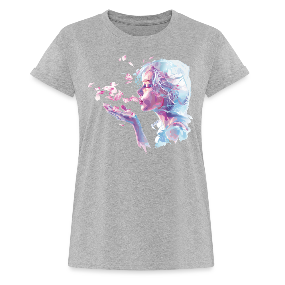 "Crystal" Breath of Rose Pedals Women's Relaxed Fit T-Shirt - heather gray