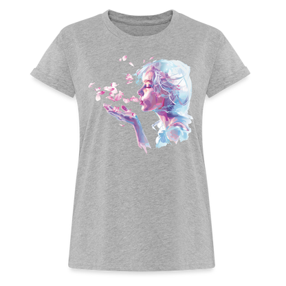 "Crystal" Breath of Rose Pedals Women's Relaxed Fit T-Shirt - heather gray