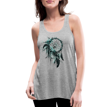 "Dream Eater" Women's Flowy Tank Top - heather gray