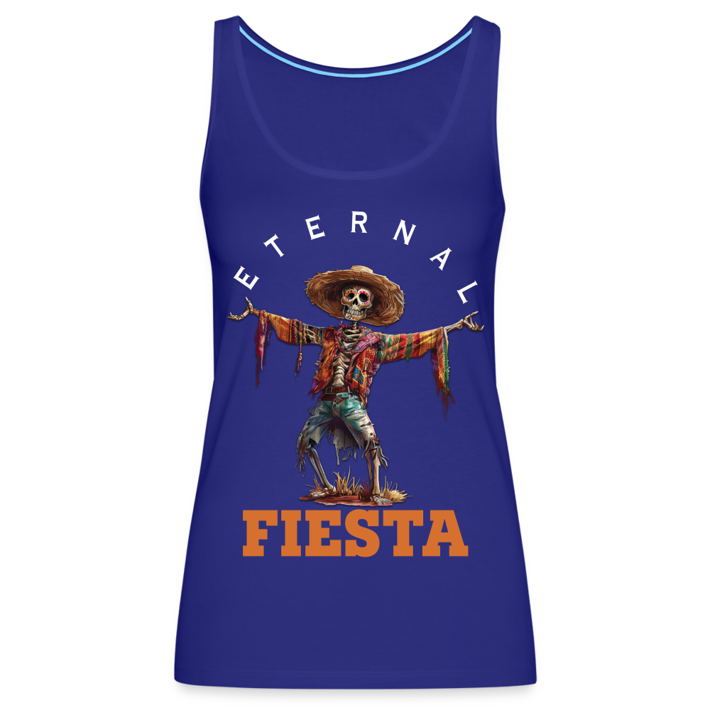 "Eternal Fiesta" Dios De Los Muertos Women's Premium Tank Top - royal blue