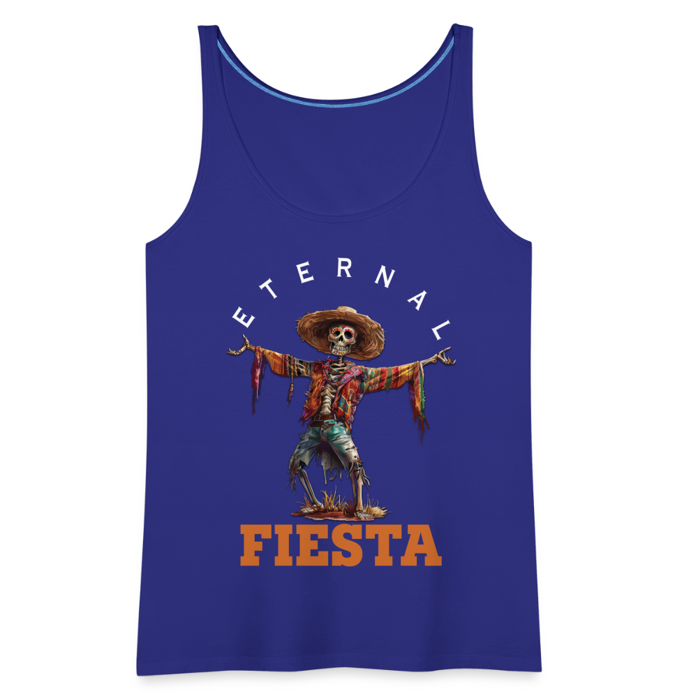 "Eternal Fiesta" Dios De Los Muertos Women's Premium Tank Top - royal blue