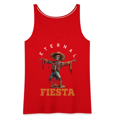 "Eternal Fiesta" Dios De Los Muertos Women's Premium Tank Top - red