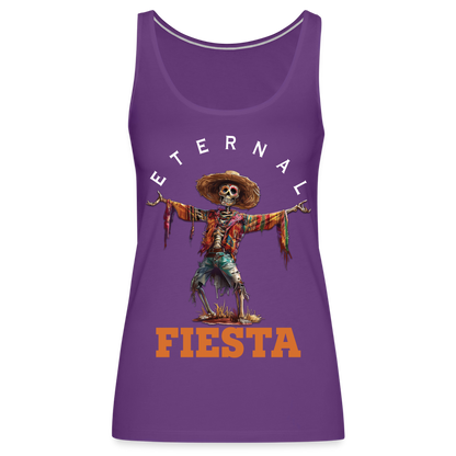 "Eternal Fiesta" Dios De Los Muertos Women's Premium Tank Top - purple