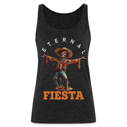 "Eternal Fiesta" Dios De Los Muertos Women's Premium Tank Top - charcoal grey