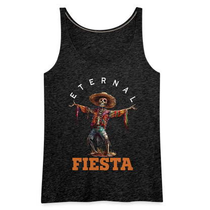 "Eternal Fiesta" Dios De Los Muertos Women's Premium Tank Top - charcoal grey