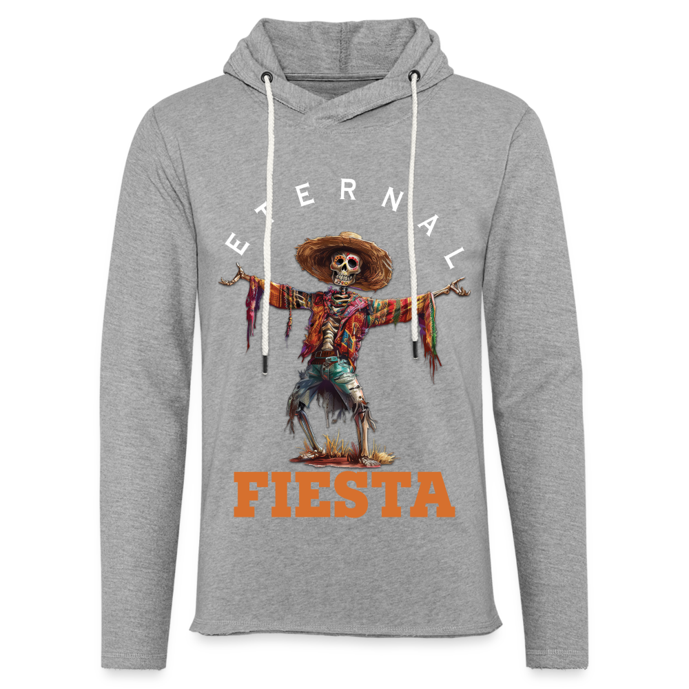 "Eternal Fiesta" Dios De Los Muertos Unisex Lightweight Hoodie - heather gray