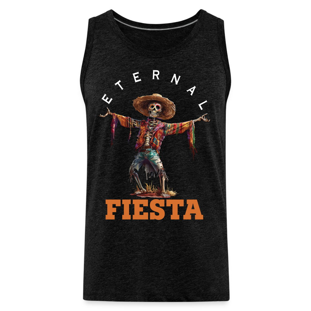 "Eternal Fiesta" Dios De Los Muertos Men's Premium Tank Top - charcoal grey