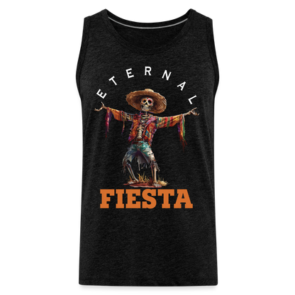 "Eternal Fiesta" Dios De Los Muertos Men's Premium Tank Top - charcoal grey