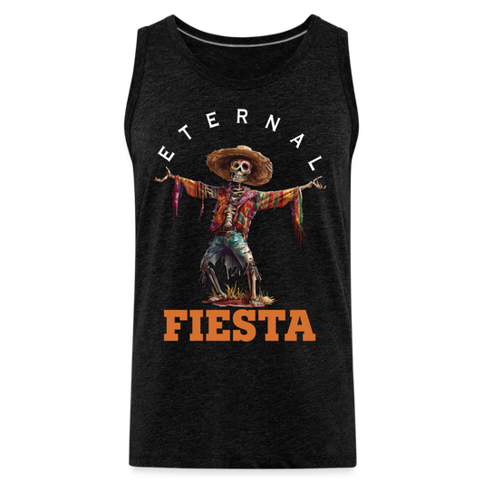 "Eternal Fiesta" Dios De Los Muertos Men's Premium Tank Top - charcoal grey