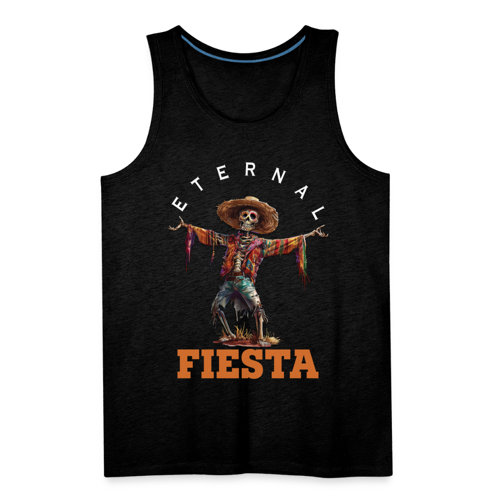 "Eternal Fiesta" Dios De Los Muertos Men's Premium Tank Top - charcoal grey