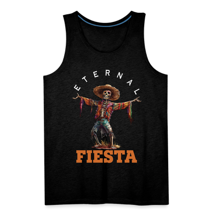 "Eternal Fiesta" Dios De Los Muertos Men's Premium Tank Top - charcoal grey