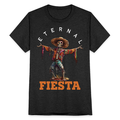 "Eternal Fiesta" Dios De Los Muertos Unisex Tri-Blend T-Shirt - heather black