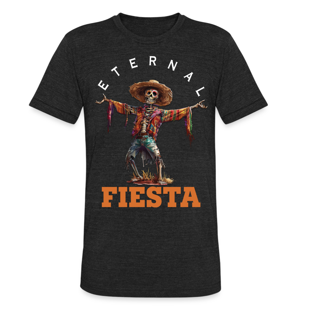 "Eternal Fiesta" Dios De Los Muertos Unisex Tri-Blend T-Shirt - heather black