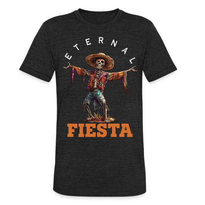 "Eternal Fiesta" Dios De Los Muertos Unisex Tri-Blend T-Shirt - heather black