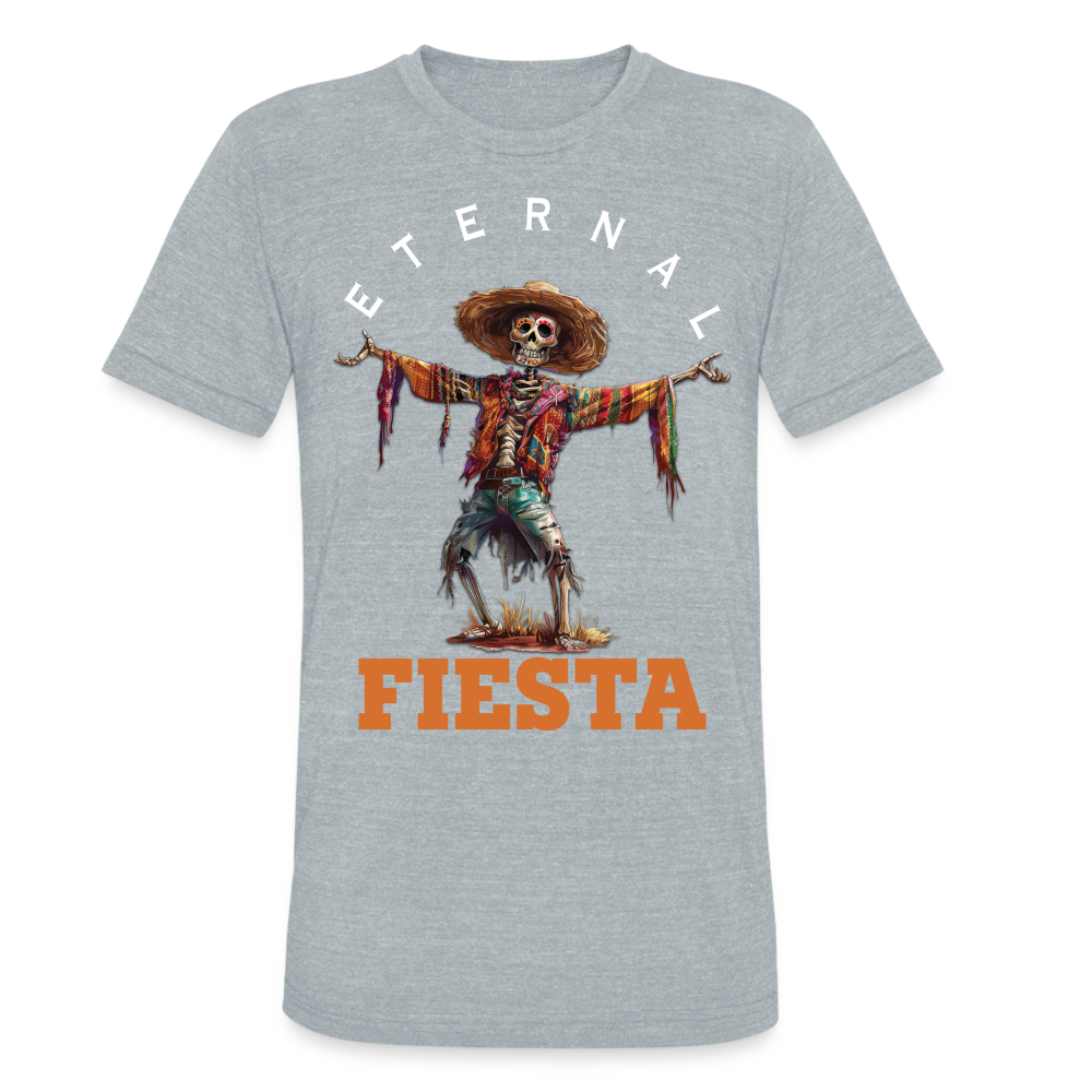 "Eternal Fiesta" Dios De Los Muertos Unisex Tri-Blend T-Shirt - heather grey