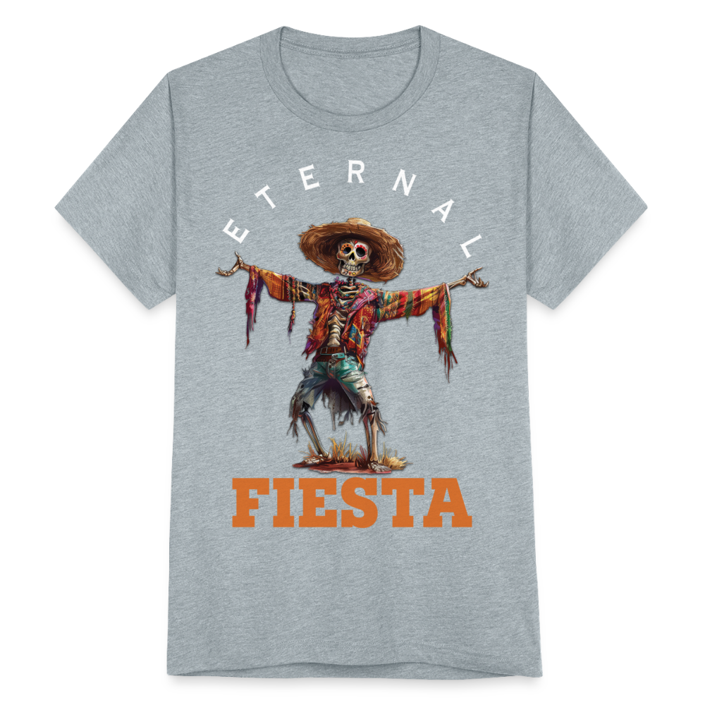 "Eternal Fiesta" Dios De Los Muertos Unisex Tri-Blend T-Shirt - heather grey