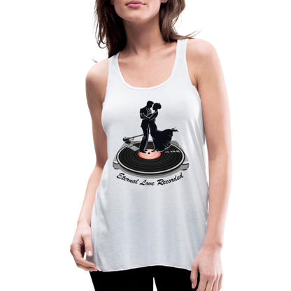 "Eternal Love Recorded" Women's Flowy Tank Top - white