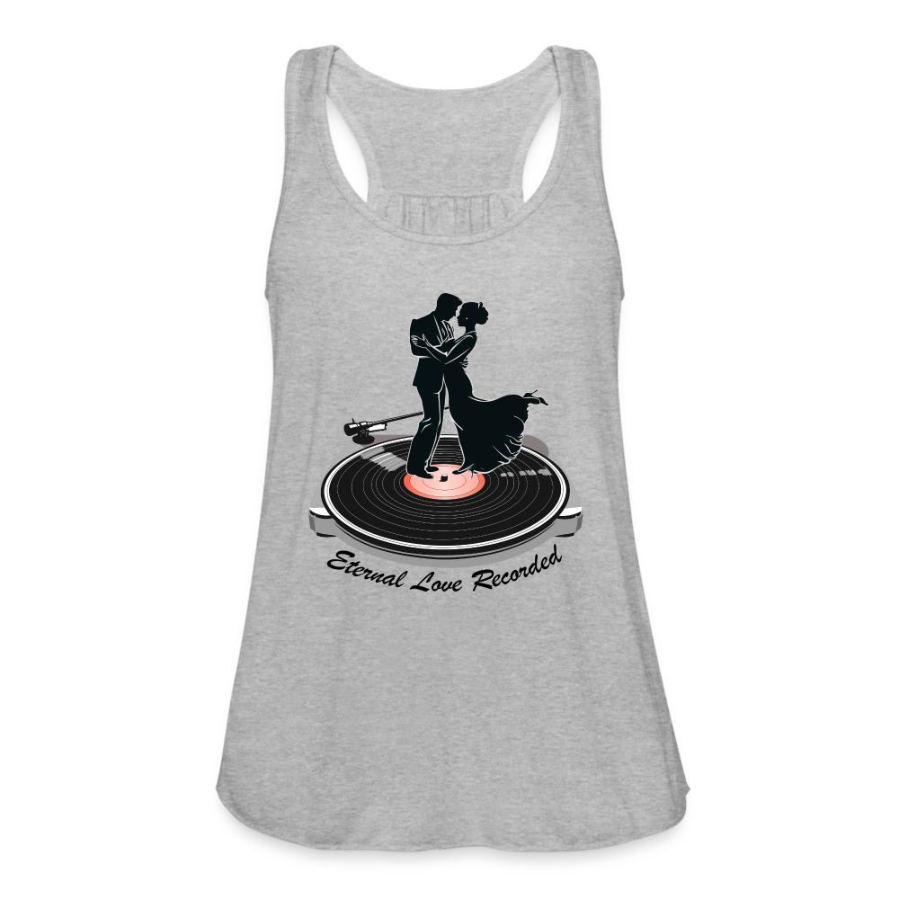 "Eternal Love Recorded" Women's Flowy Tank Top - heather gray